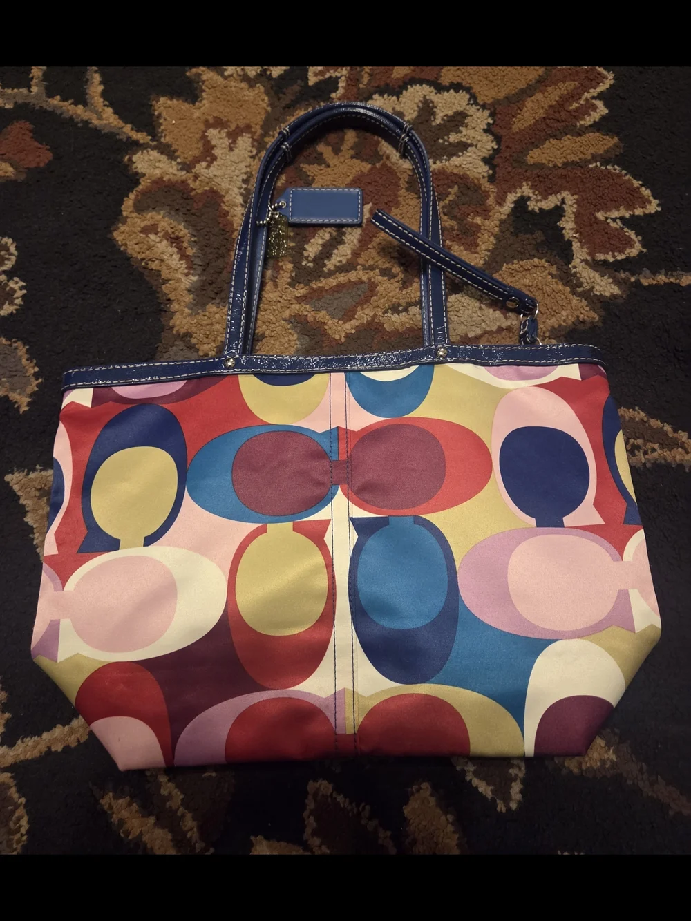 COACH Multicolor Signature Tote Bag